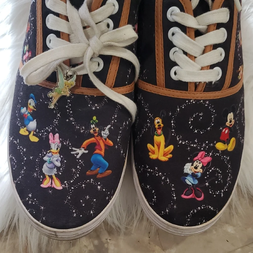 Bradley Exchange Disney Sneakers - Black with Colorful Characters - Picture 13 of 14